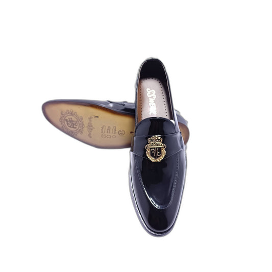 New Handmade  Black stylish Patent Shoes SS-02